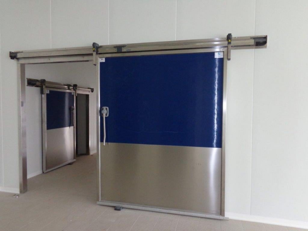 Porte coulissante de refrigeration